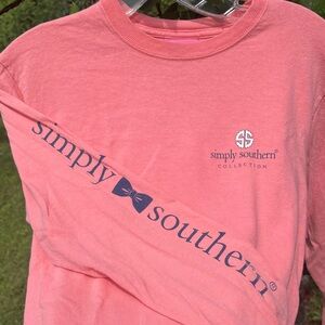 Simply Southern Just a Smalltown Girl CUTE Baby Goat Long Sleeve Tee Shirt Sz Sm